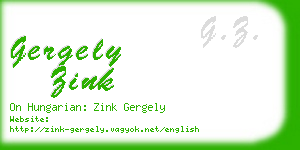 gergely zink business card